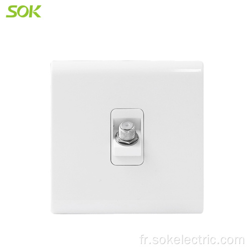 Prise électrique 1Gang TV Satellite Socket 45 degrés